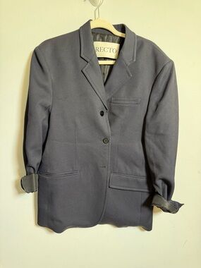 Recto Tailored Blazer Jacket S Minimalist Blend Designer Korea Chic Workwear